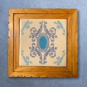 6" Square Blue Mexican Tile Trivet